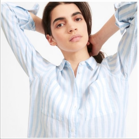 Nwt Everlane linen striped dress - Picture 4 of 6